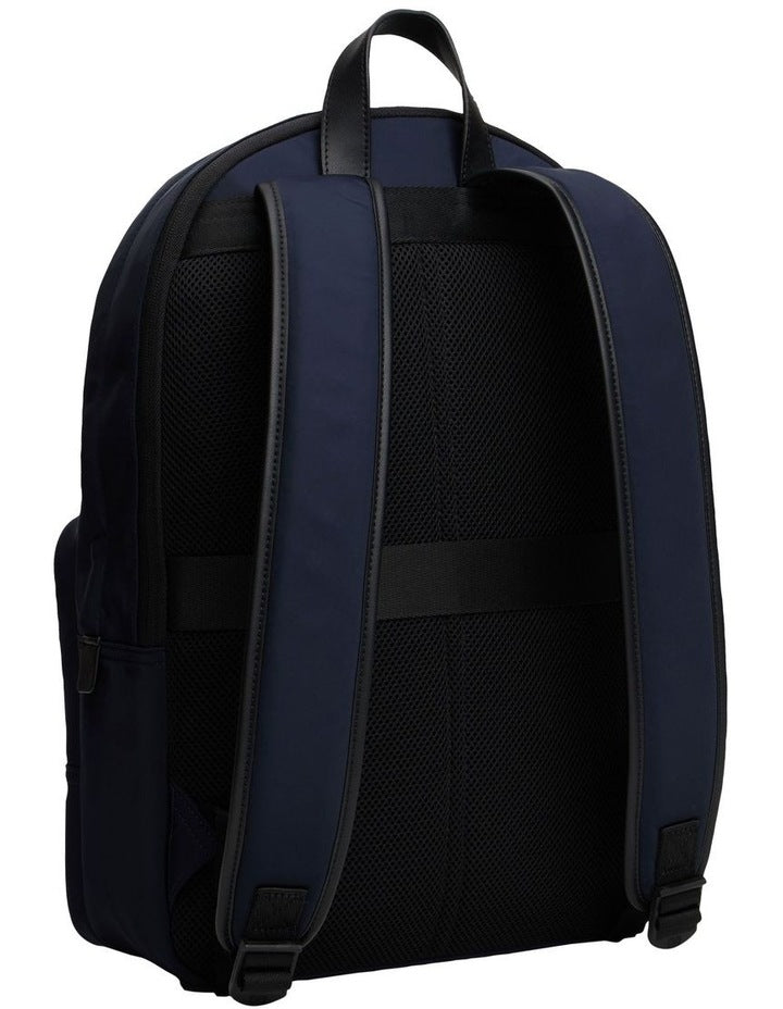 Daily Nylon Logo Patch Backpack Bag in Navy
