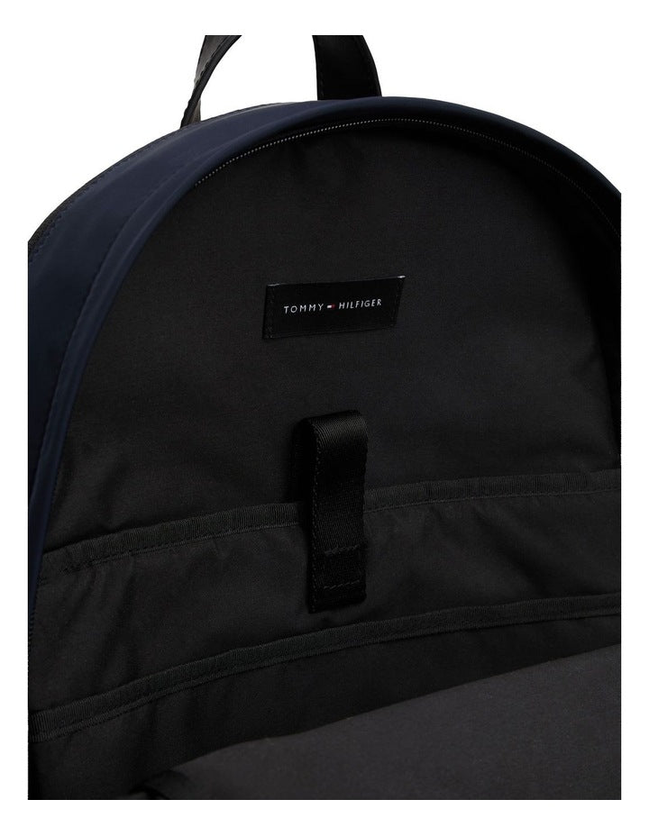 Daily Nylon Logo Patch Backpack Bag in Navy