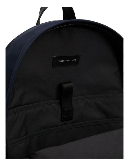 Daily Nylon Logo Patch Backpack Bag in Navy