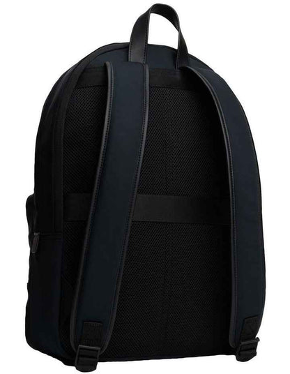 Daily Nylon Logo Patch Backpack Bag in Black