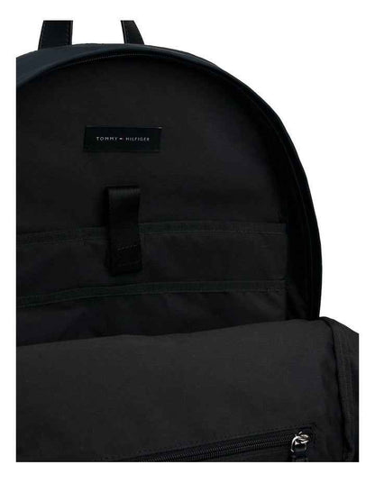 Daily Nylon Logo Patch Backpack Bag in Black