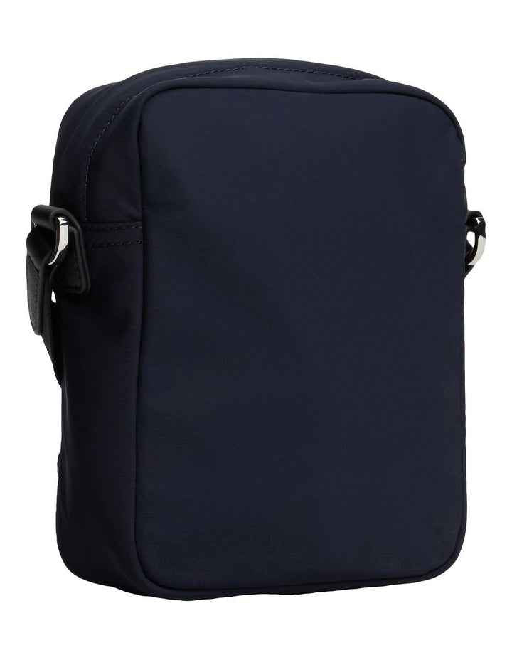 Daily Nylon Logo Patch Mini Reporter Crossbody Bag in Navy