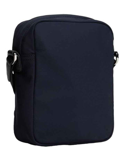 Daily Nylon Logo Patch Mini Reporter Crossbody Bag in Navy