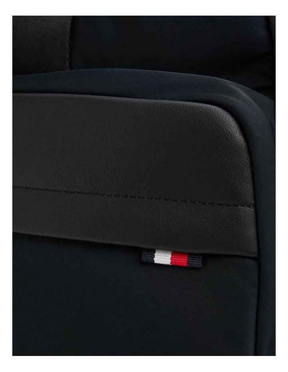 Daily Nylon Logo Patch Computer Bag in Black