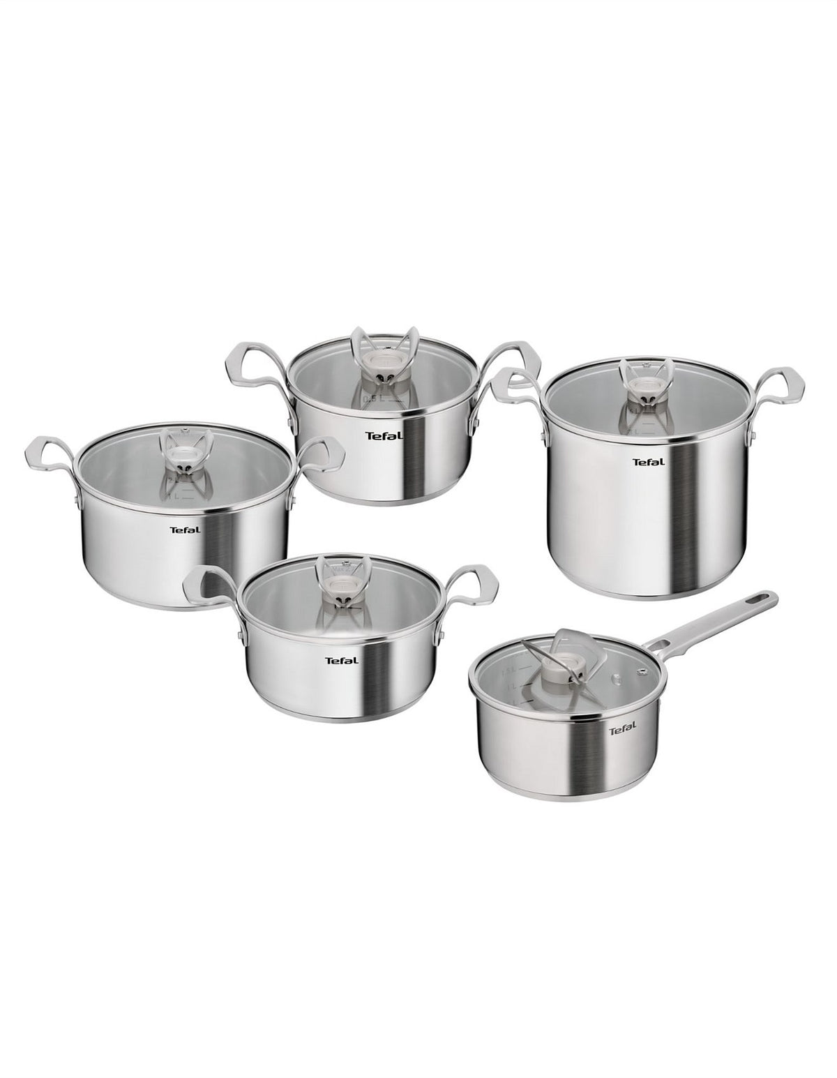 SPACE+ EXTREME INDUCTION STAINLESS STEEL POT SET OF 5