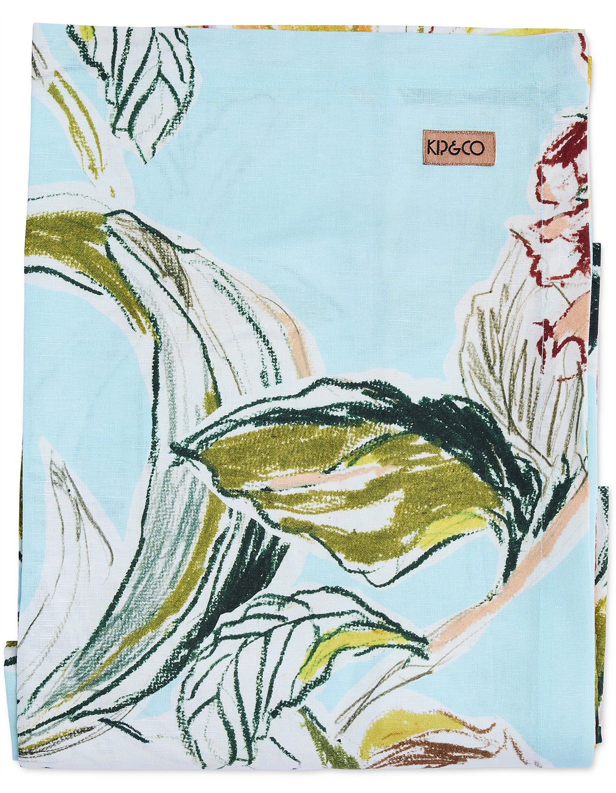 Somerset Blue 145cm x 270cm Linen Cotton Tablecloth Floral Print