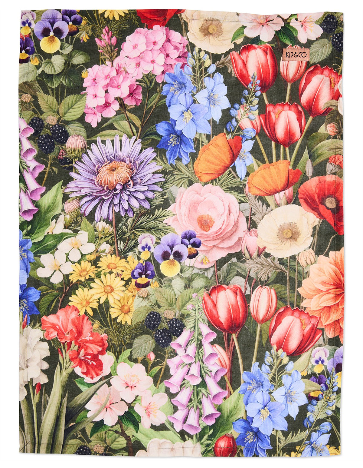 Cottage Garden Eden 67cm x 50cm Linen Cotton Tea Towel Floral Print