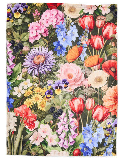 Cottage Garden Eden 67cm x 50cm Linen Cotton Tea Towel Floral Print