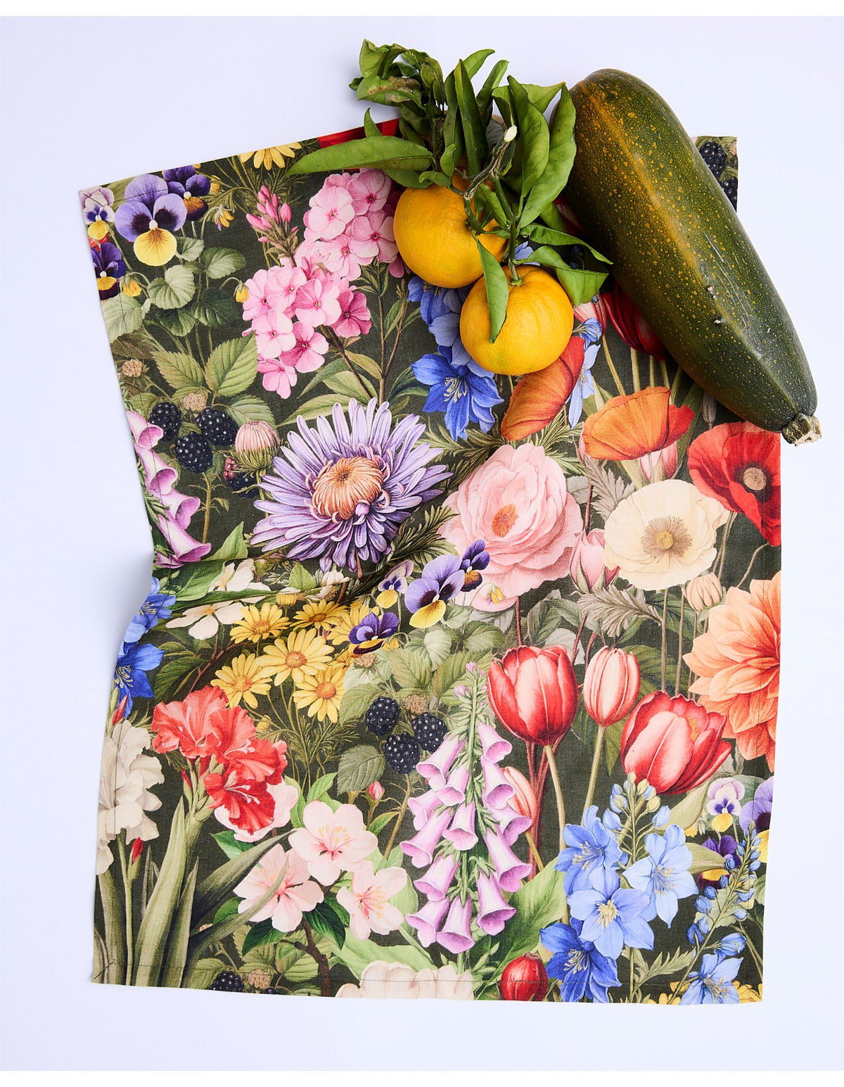 Cottage Garden Eden 67cm x 50cm Linen Cotton Tea Towel Floral Print