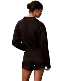 Satin Sheen Shorts in Black