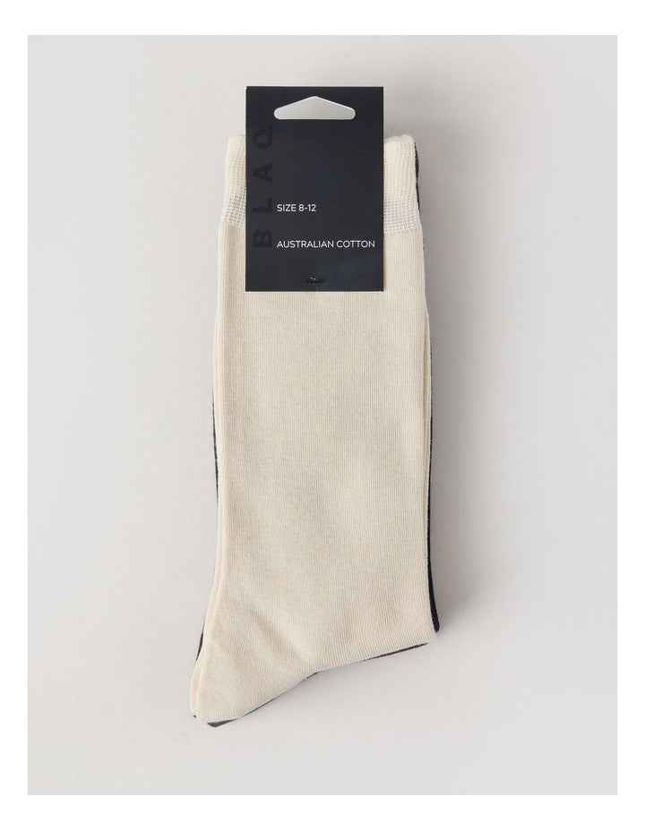 3 Pack Australian Cotton Plain Socks in Pumice, Navy, & Charcoal