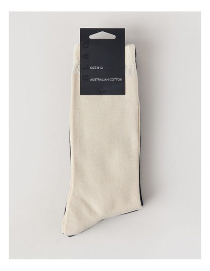 3 Pack Australian Cotton Plain Socks in Pumice, Navy, & Charcoal