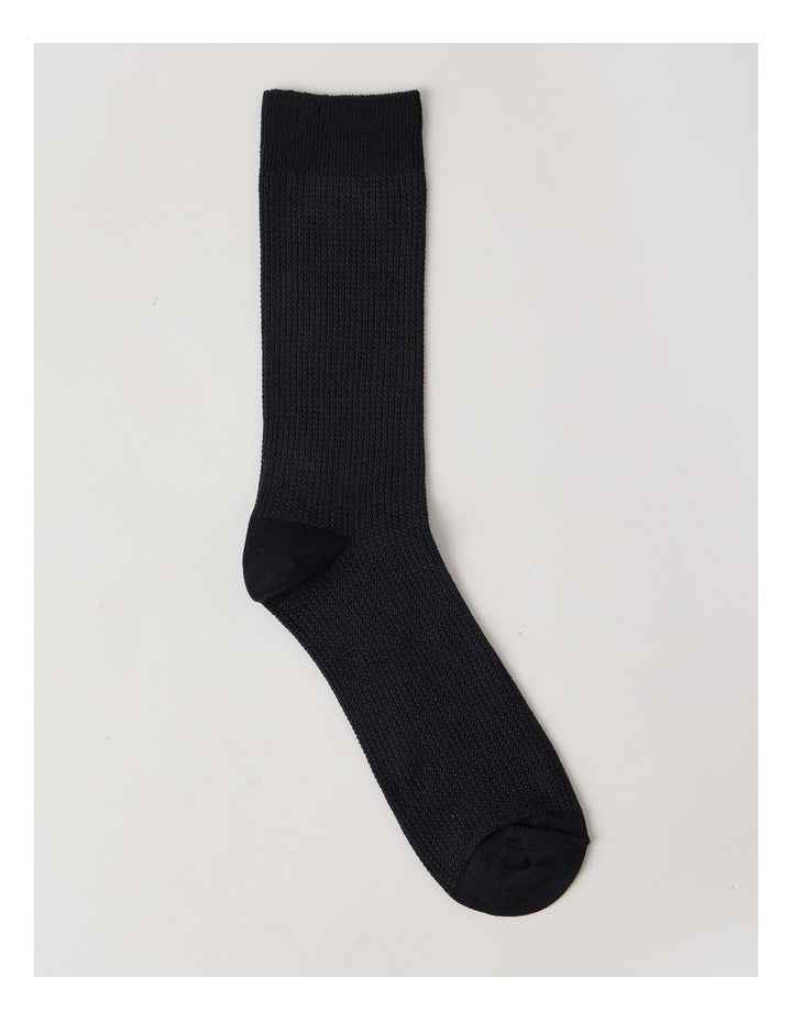 Australian Cotton Waffle Socks in Black