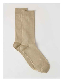 Australian Cotton Waffle Socks in Soft Sand