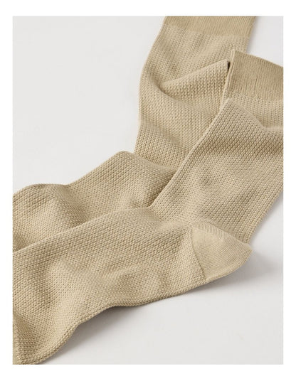 Australian Cotton Waffle Socks in Soft Sand