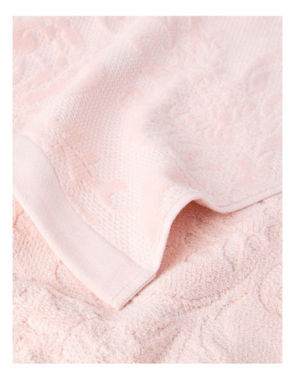 Margot Jacquard Towel Set in Pink