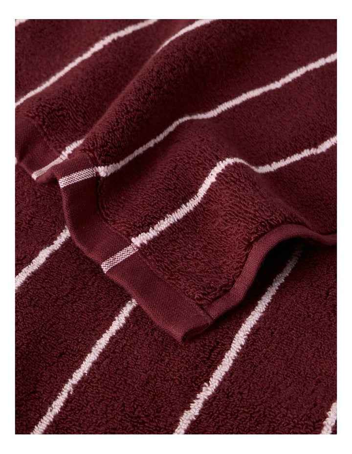 Vue Pinstripe Towel Range in Red Velvet