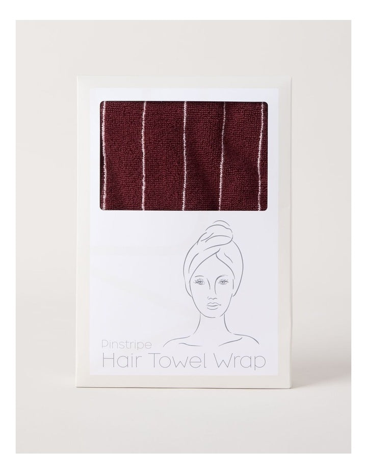 Vue Pinstripe Hair Wrap in Red Velvet