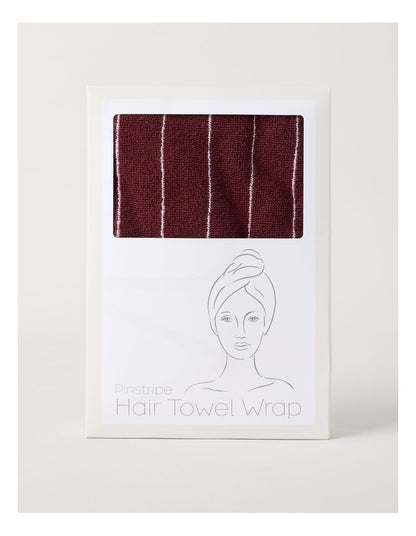 Vue Pinstripe Hair Wrap in Red Velvet