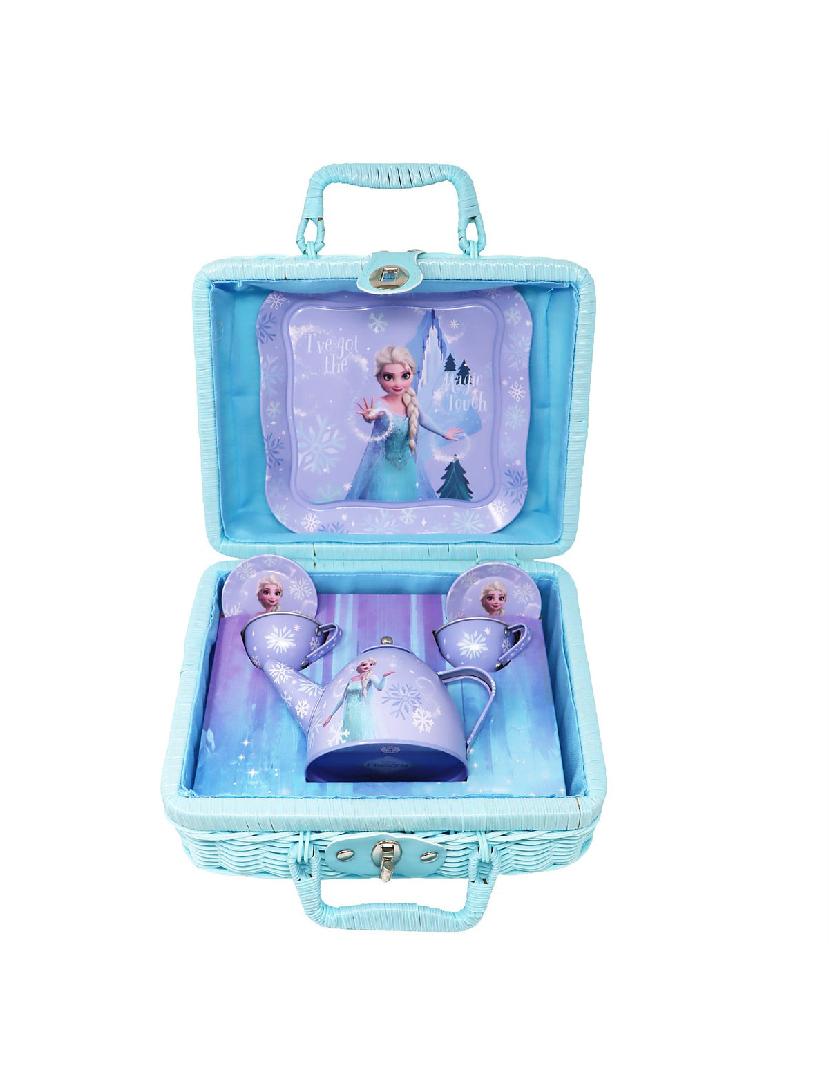 DISNEY FROZEN ELSA MAGIC TOUCH PICNIC BASKET TEA SET