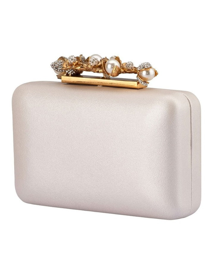 Gabriel Clutch Bag in White