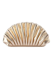 Hollie Clutch Bag in Gold