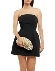 Hollie Clutch Bag in Gold