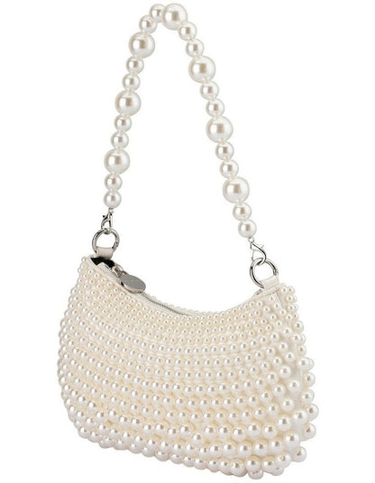 Pia Pearl Shoulder Bag in White