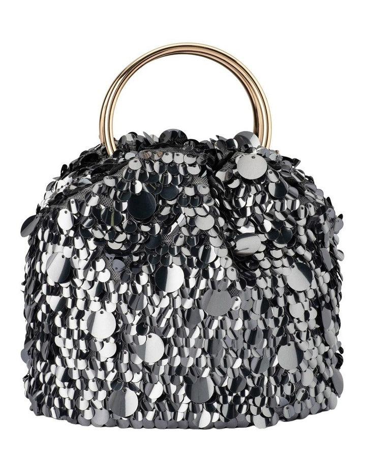 Vera Clutch Bag in Gunmetal