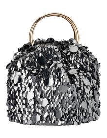 Vera Clutch Bag in Gunmetal