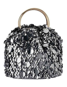 Vera Clutch Bag in Gunmetal