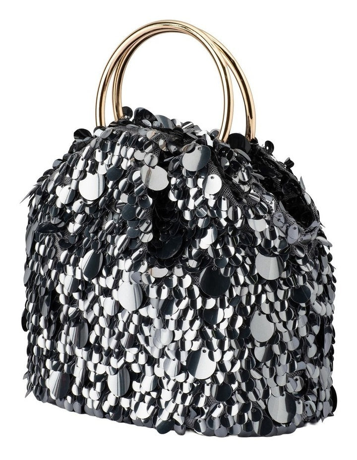 Vera Clutch Bag in Gunmetal