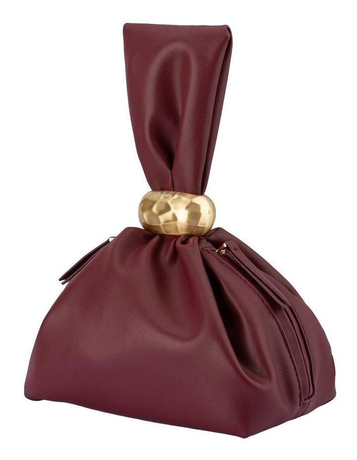 Lenni Pouch Bag Clutch Bag in Burgundy
