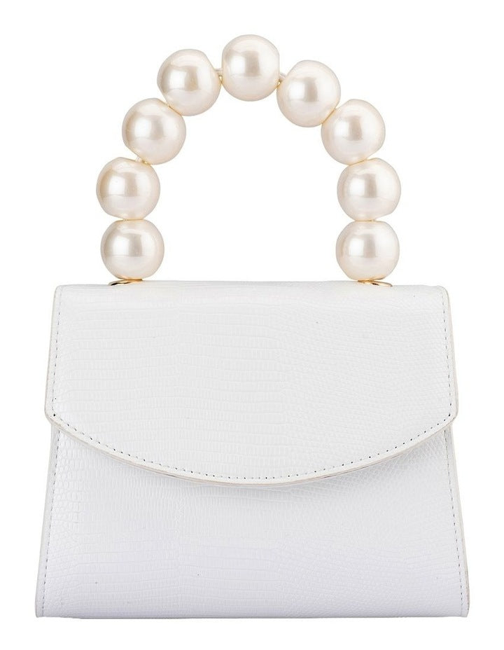 Peta Clutch Bag in White