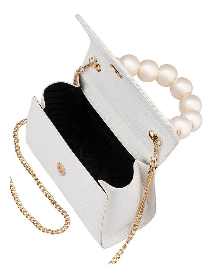Peta Clutch Bag in White