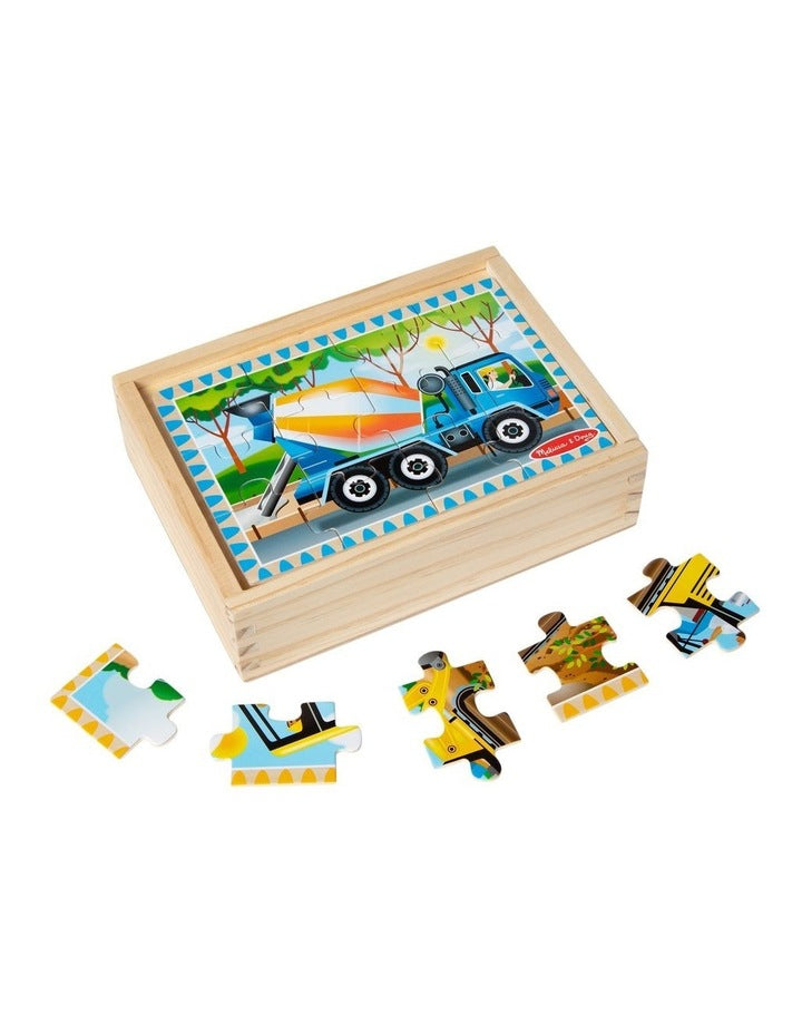 Construction Vehicles 4 in1 Wooden Jigsaw Puzzle