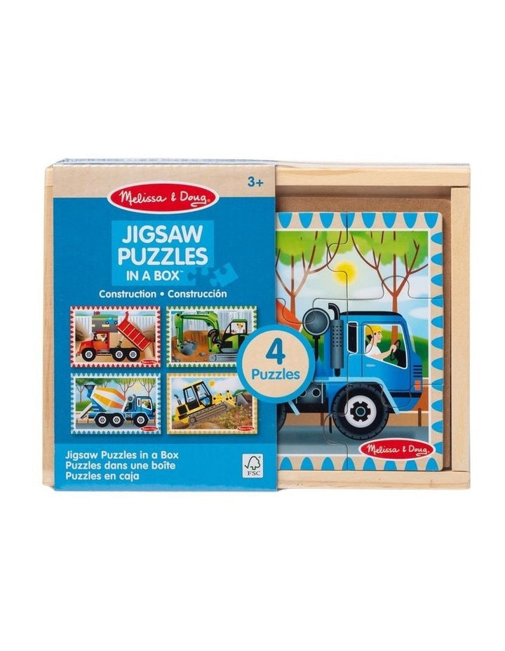 Construction Vehicles 4 in1 Wooden Jigsaw Puzzle