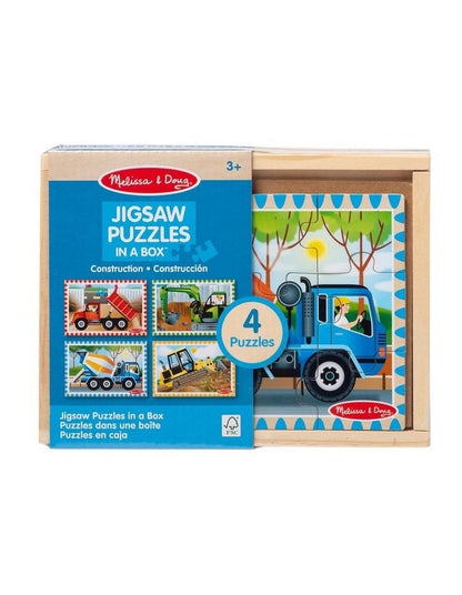 Construction Vehicles 4 in1 Wooden Jigsaw Puzzle