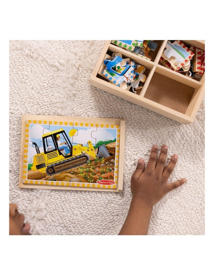 Construction Vehicles 4 in1 Wooden Jigsaw Puzzle