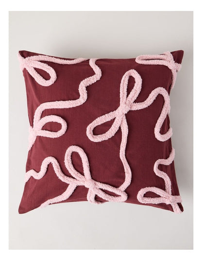 Bow Wiggle Cushion in Cherry