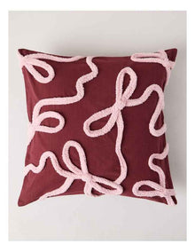 Bow Wiggle Cushion in Cherry