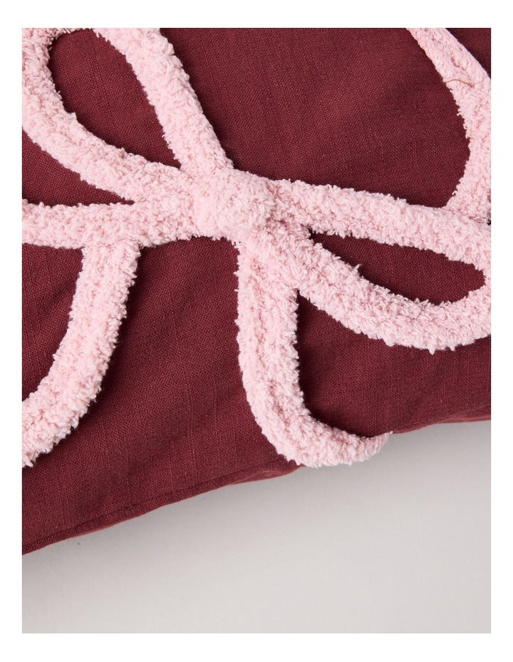 Bow Wiggle Cushion in Cherry