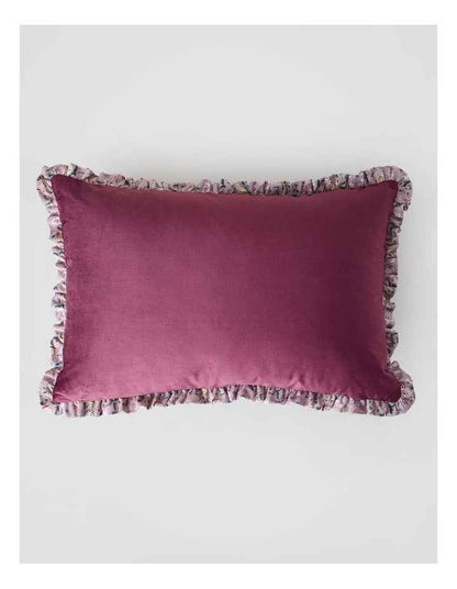 Aria Velvet Cushion in Wine