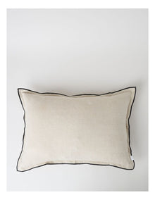 Contrast Linen Cushion in Natural