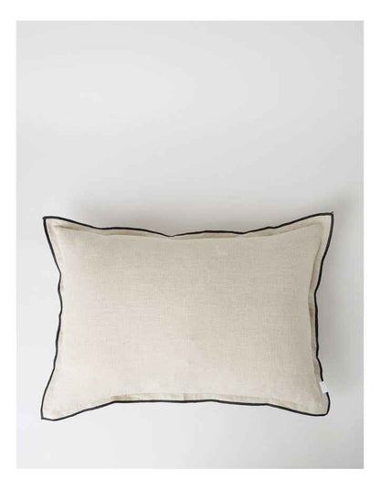 Contrast Linen Cushion in Natural