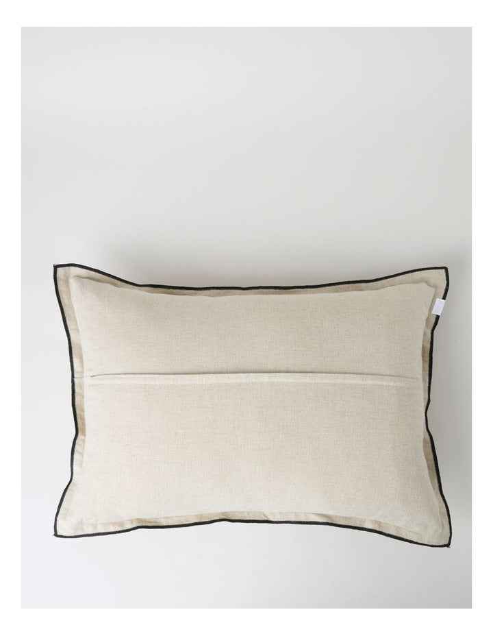 Contrast Linen Cushion in Natural
