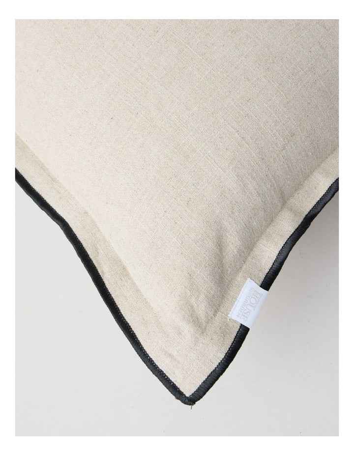 Contrast Linen Cushion in Natural