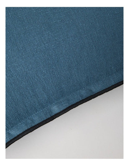Contrast Linen Cushion in Seaglass