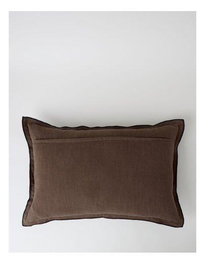 Contrast Linen Cushion in Cinnamon
