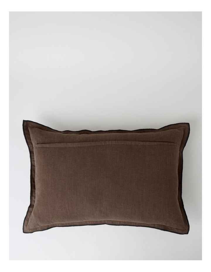 Contrast Linen Cushion in Cinnamon